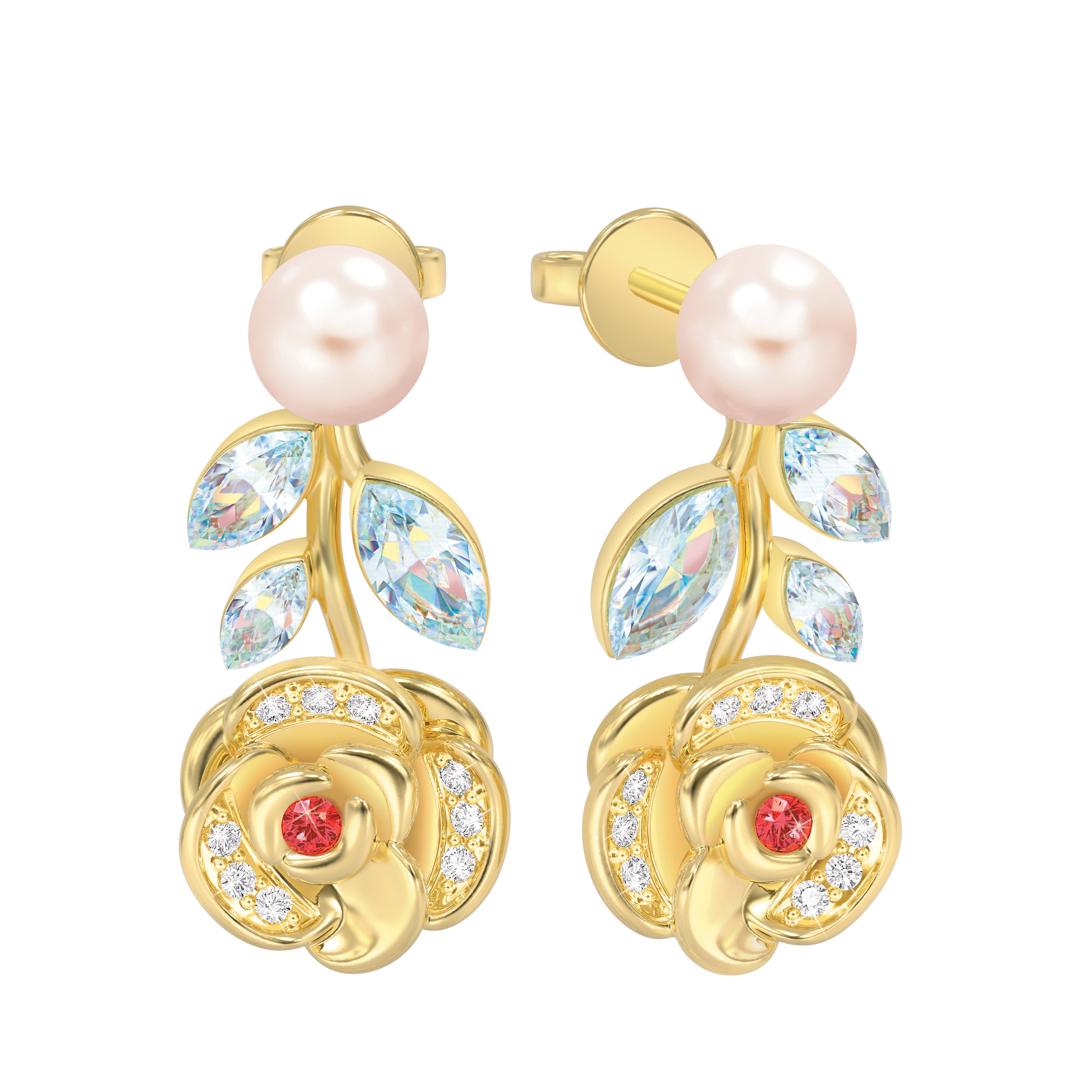 Garden of Love – Crystal Necklace and Earring Set