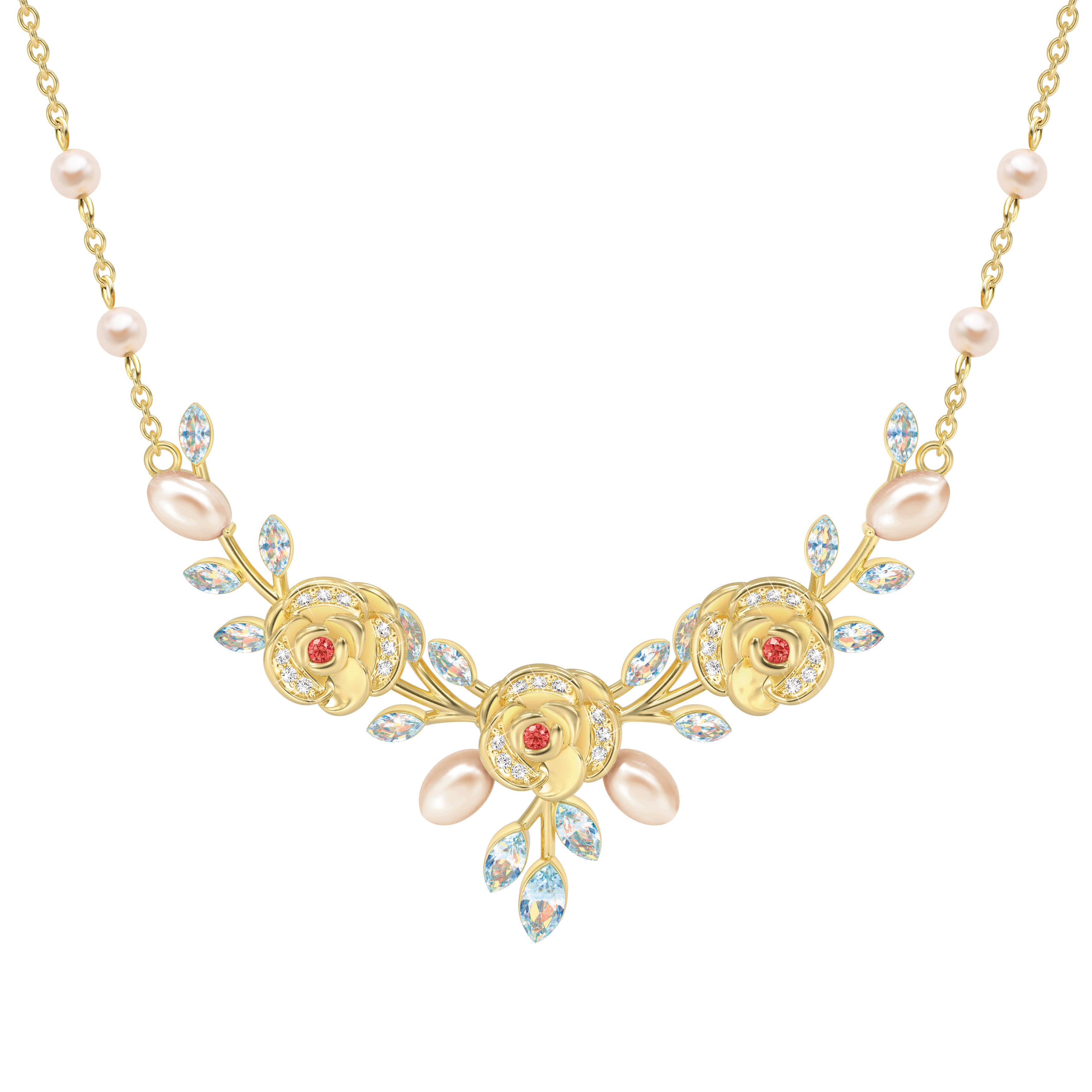 Garden of Love – Crystal Necklace and Earring Set