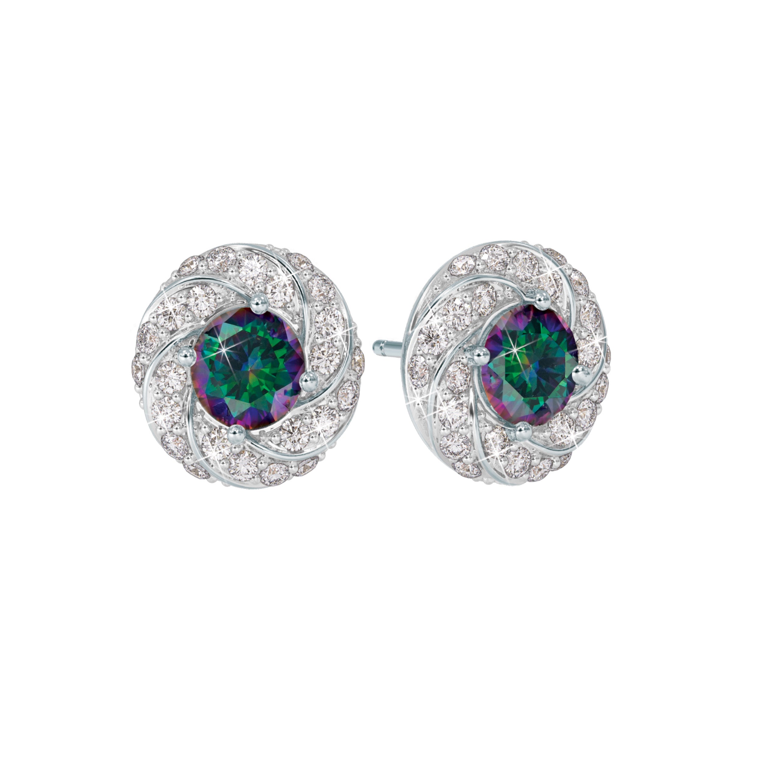 Mystic Glow - diamond stud earrings
