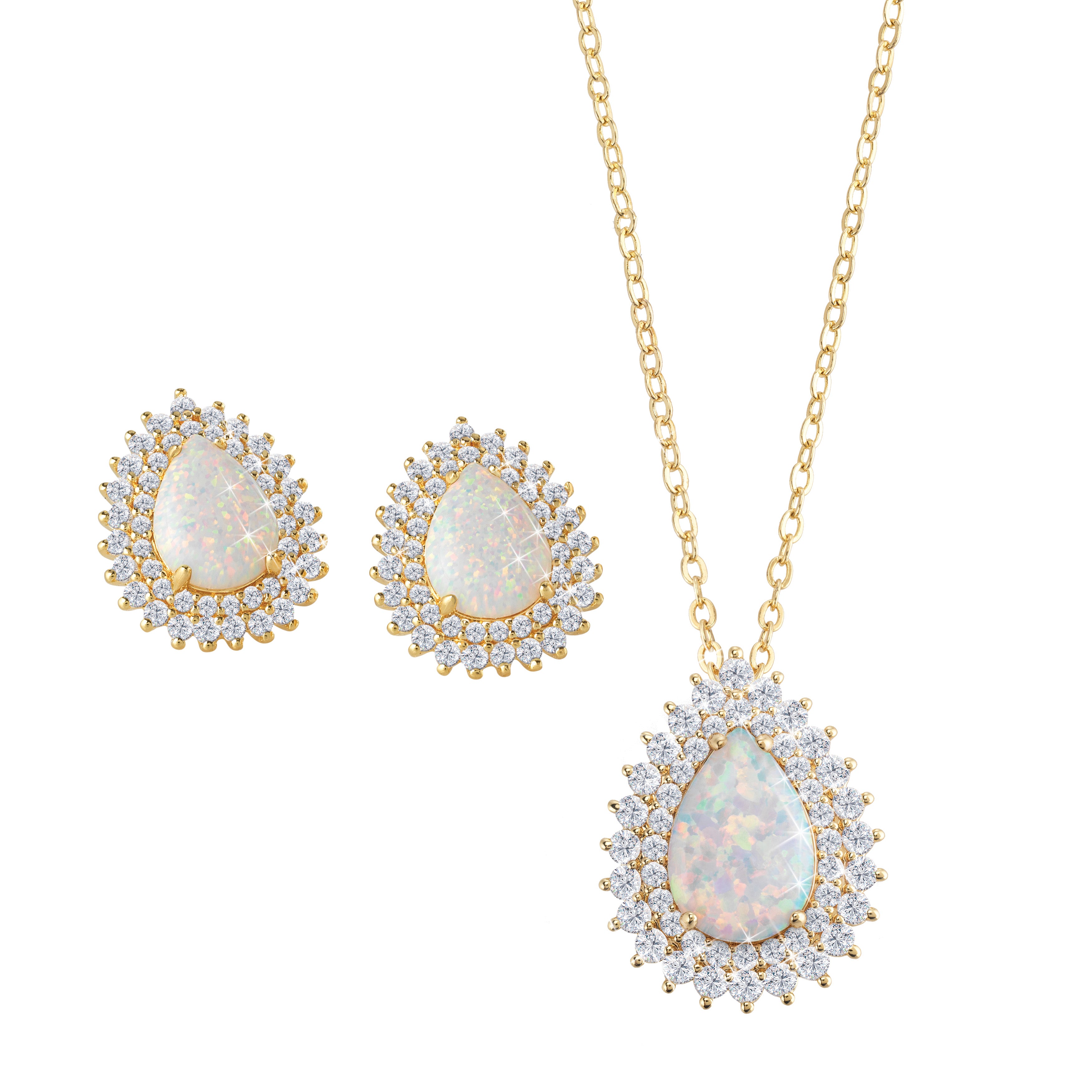 Sky Fire
Opal and Diamond Stone Pendant with FREE earrings