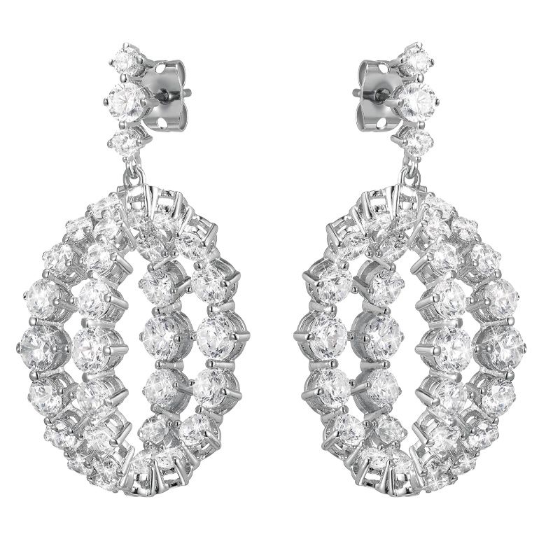Platinum Elegance
15-Carat Diamonisse Hoop Earrings