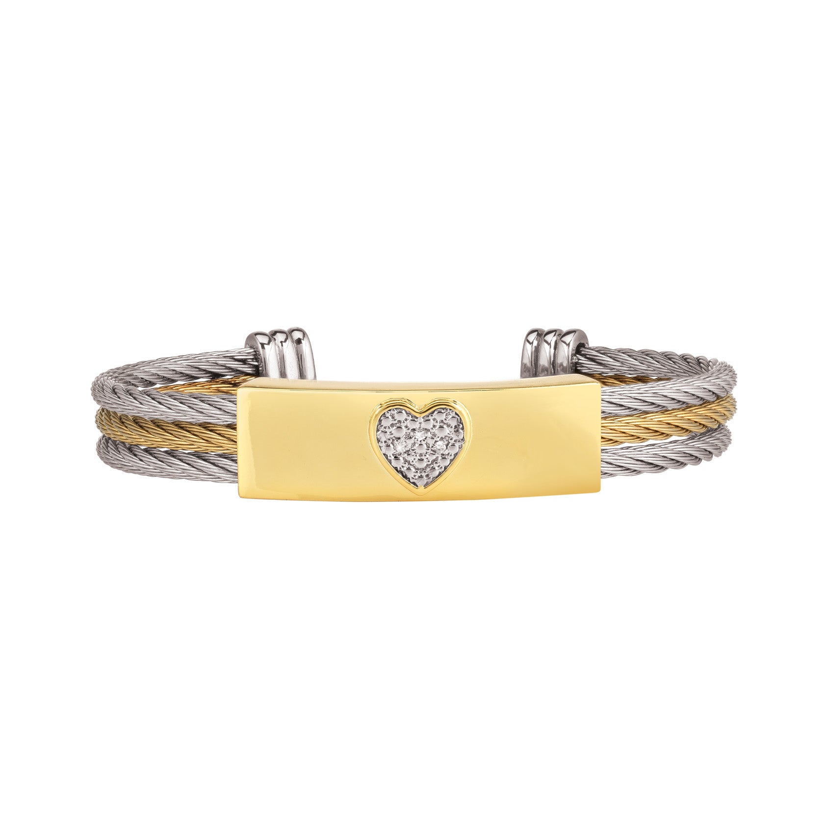 Golden Heart – Diamond Bangle