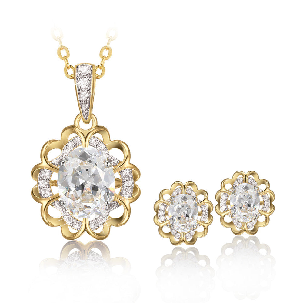 Radiant Love - Diamonisse Pendant with Free Earrings