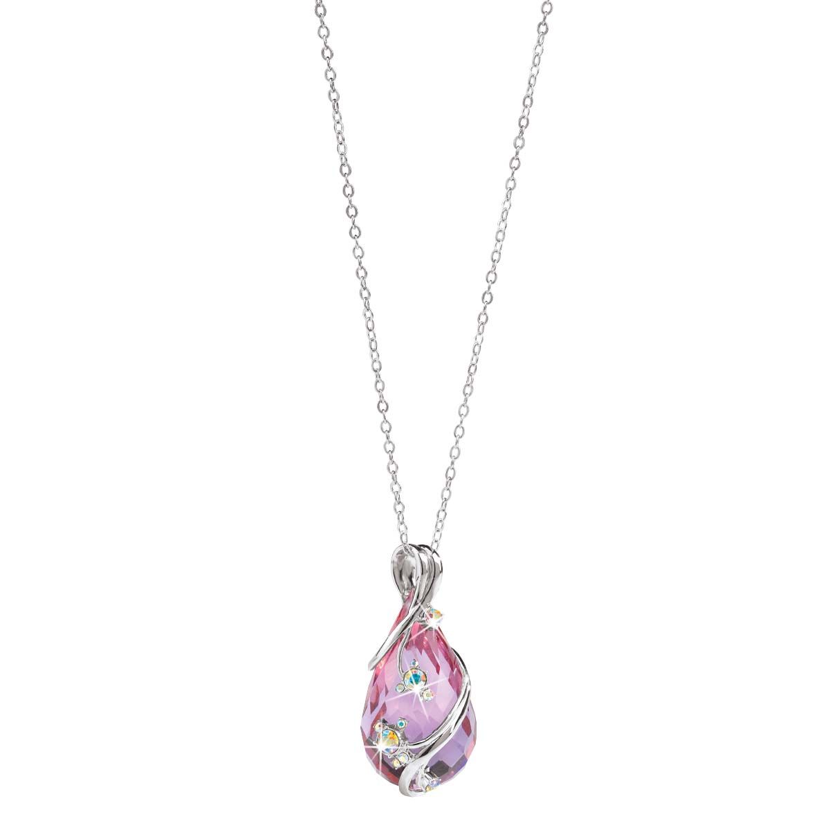 Shimmering Cherry Blossom - Crystal Pendant