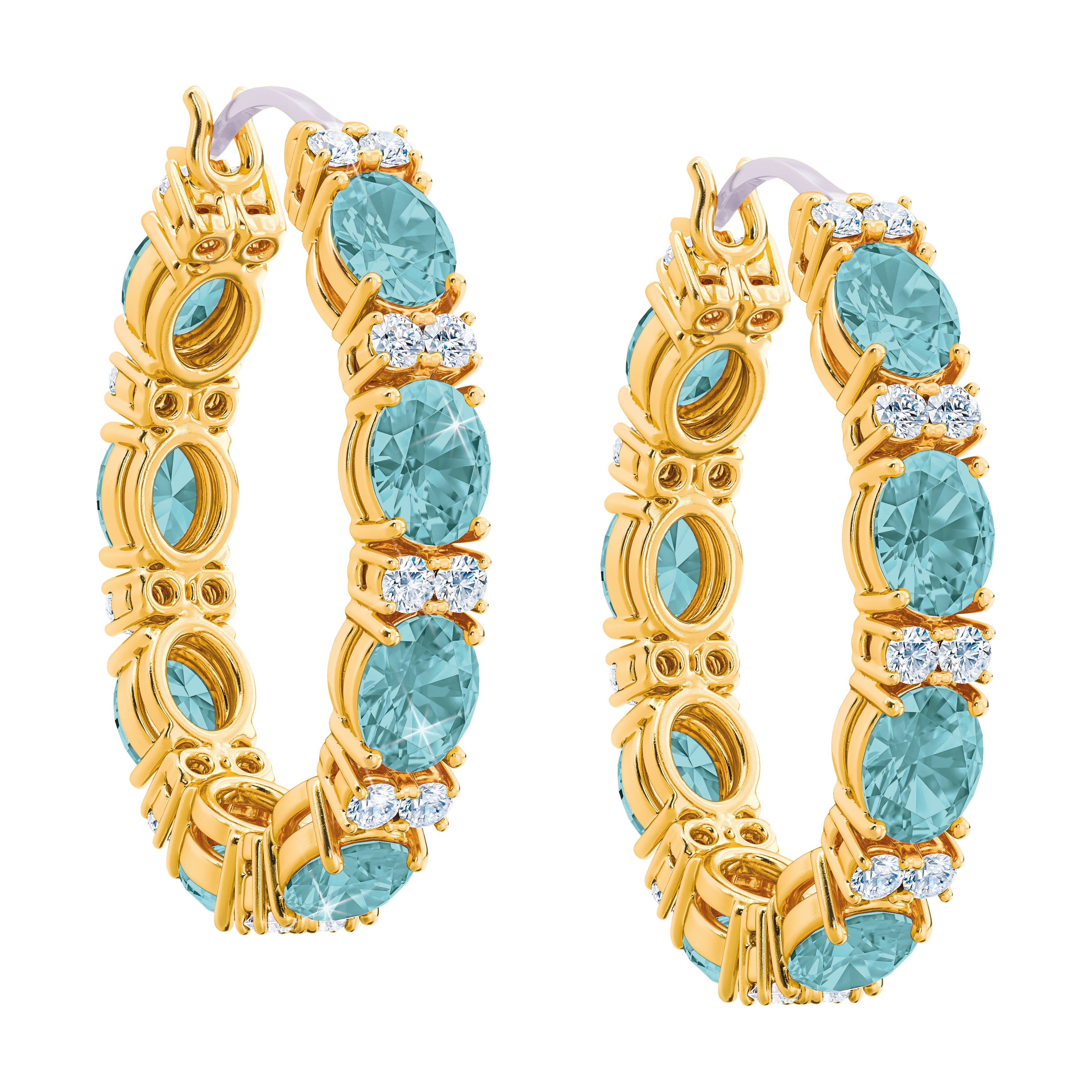 Birthstone – Diamonisse Hoop Earrings