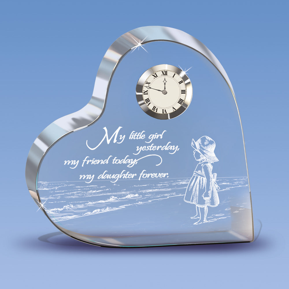 Forever My Daughter
Crystal Desk Clock