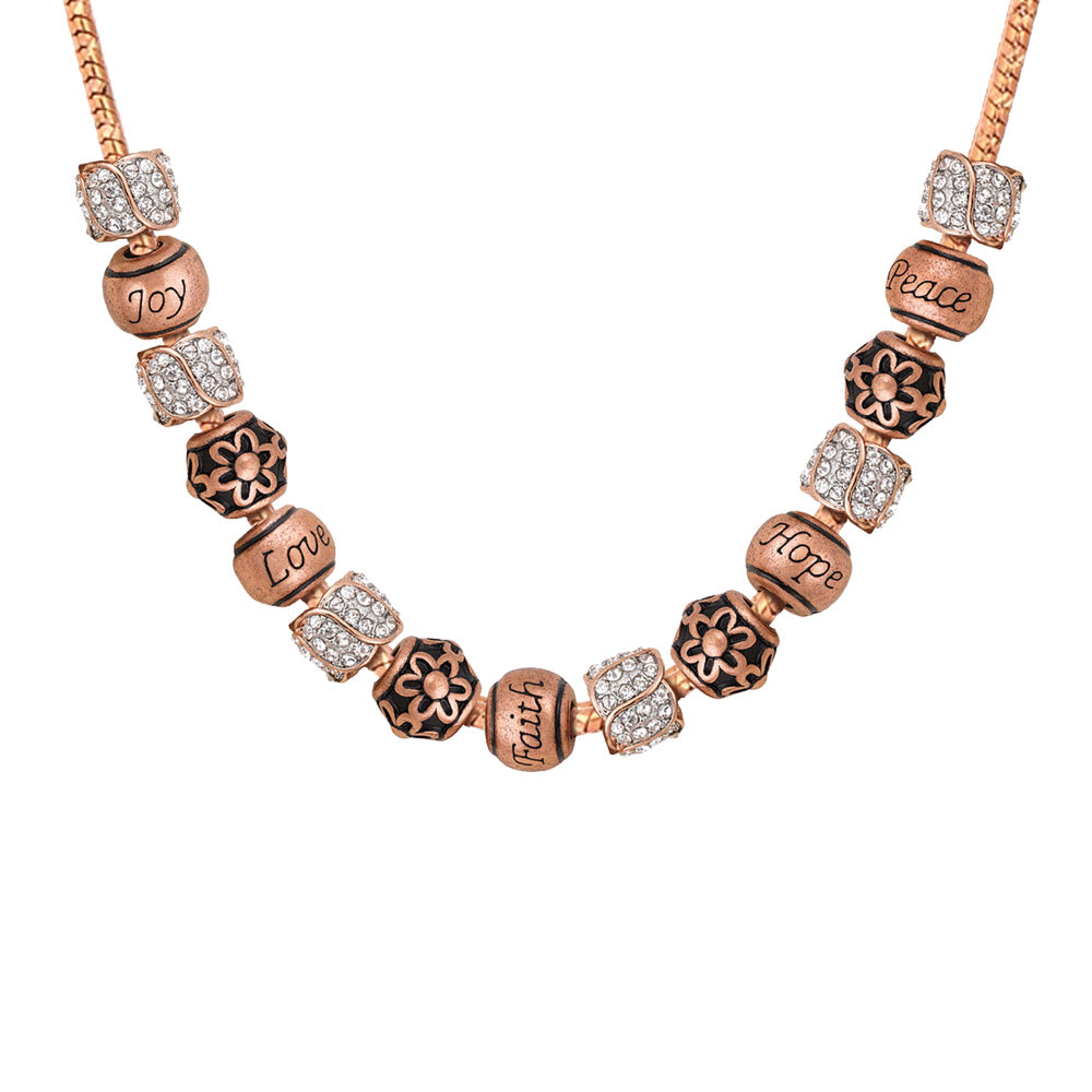 Zest for Life – Copper Crystal Necklace & Bracelet Set