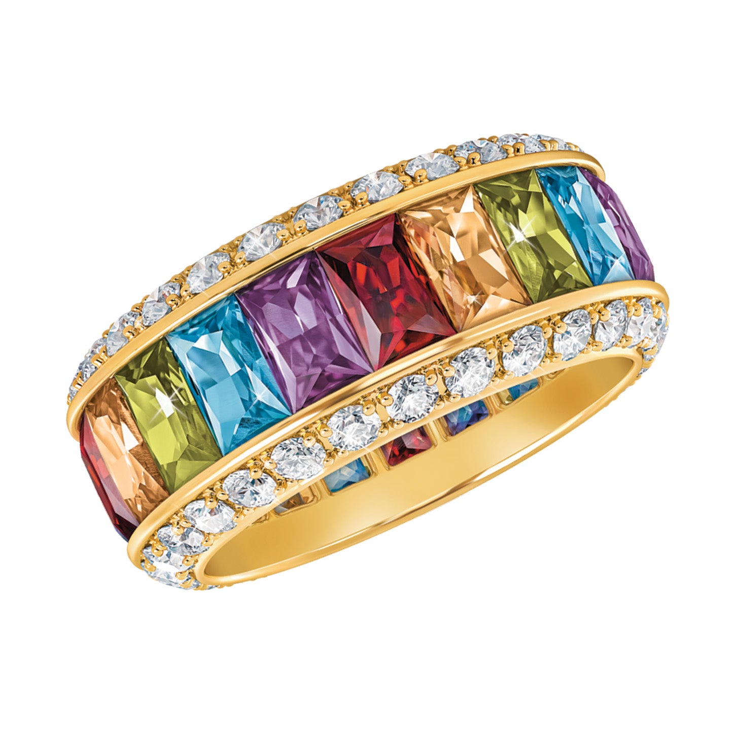 Rainbow Eternity Ring