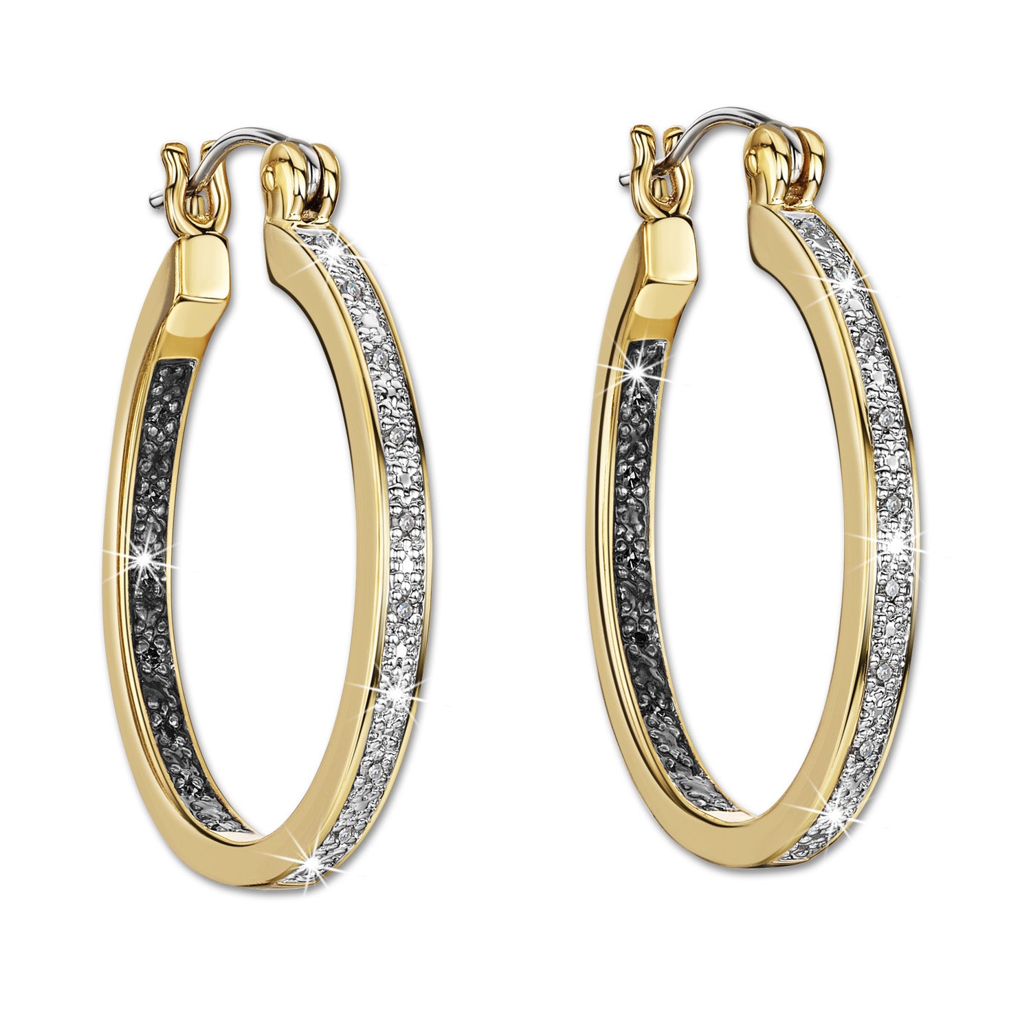 Caviar on Ice
Diamond Hoop Earrings