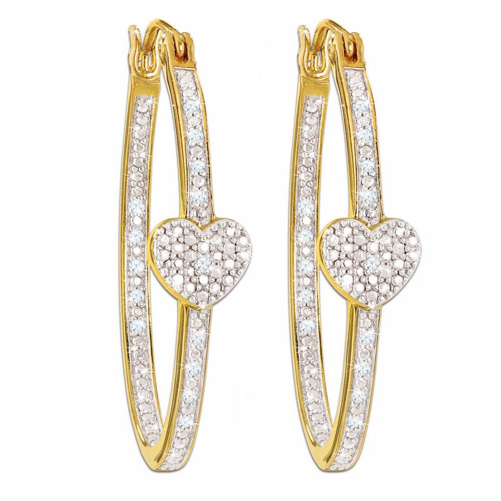 Hearts of Love Diamond Earrings
