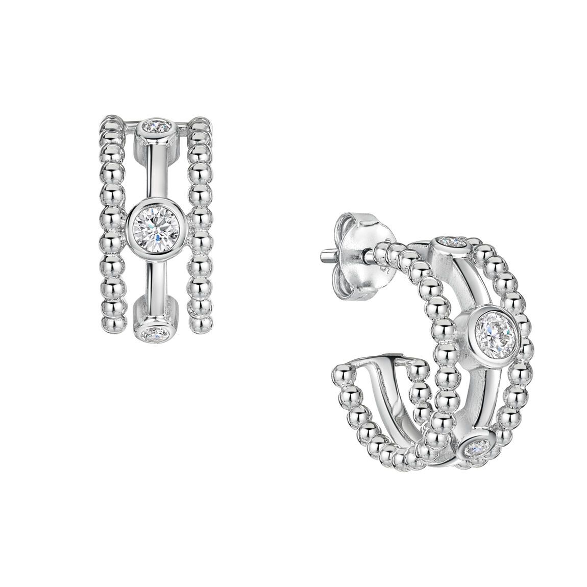 Lumina
Sterling Silver Diamonisse Hoop Earrings