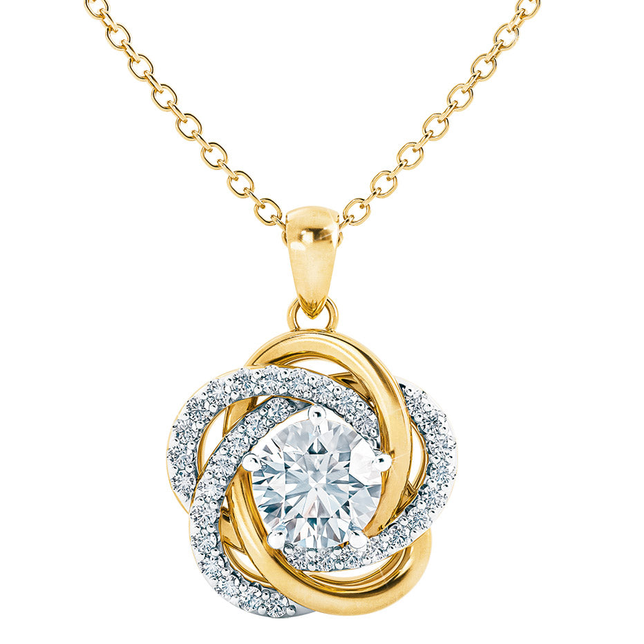 Perfectly Paired Love Knot Pendant with FREE Matching Earrings