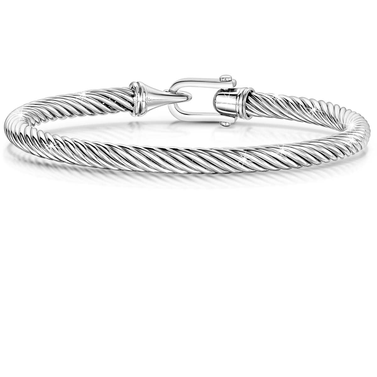 Men's Stainless Steel Tension Bangle