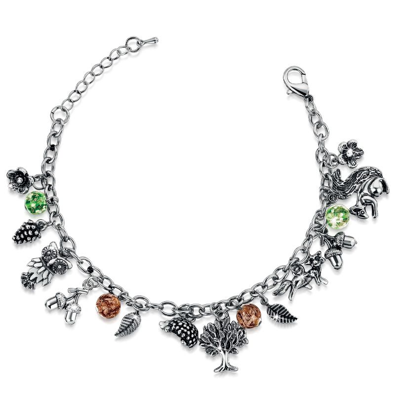 Woodland Charm
Glass Bead Charm Bracelet