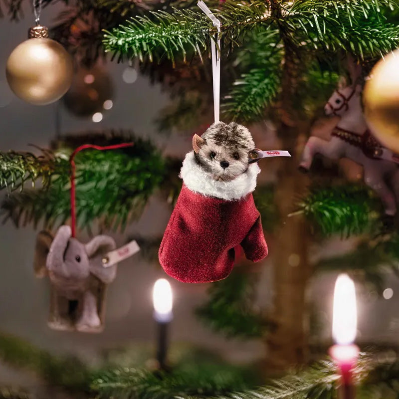 Hedgehog in a mitten ornament