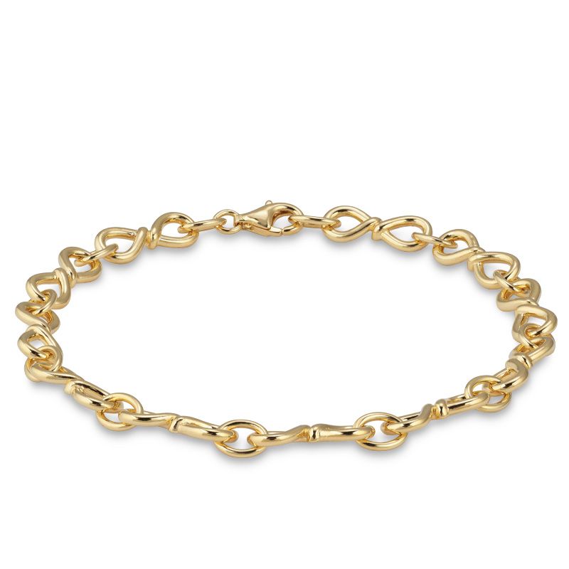 Infinite Love
Gold--plated sterling silver infinity link bracelet