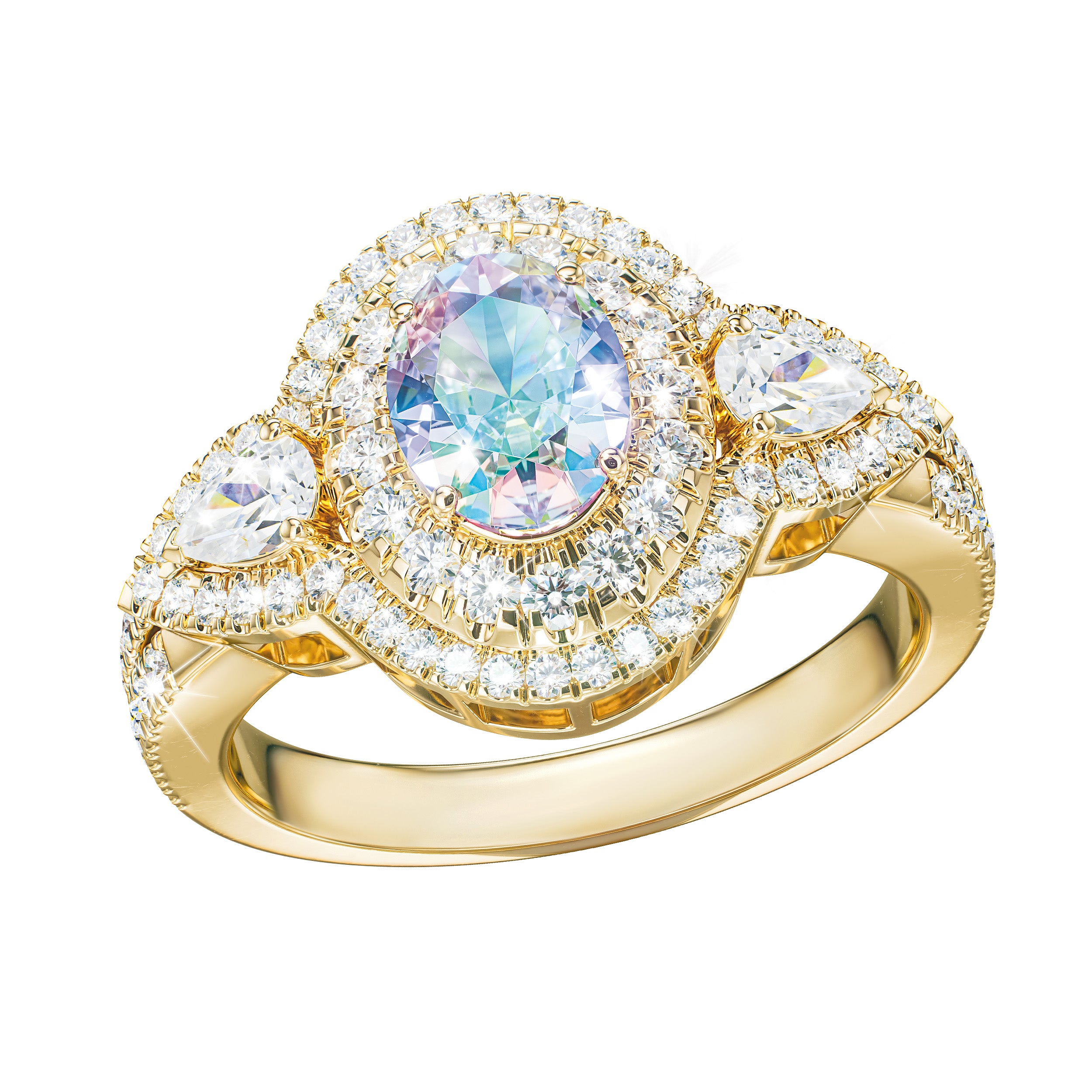 Aurora Borealis Diamonisse Ring