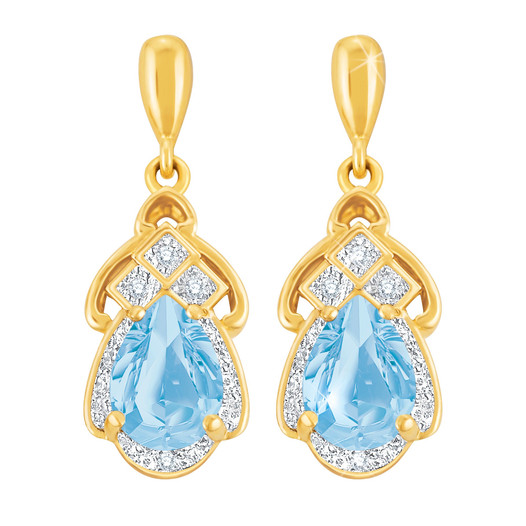 Topaz Pear Earrings