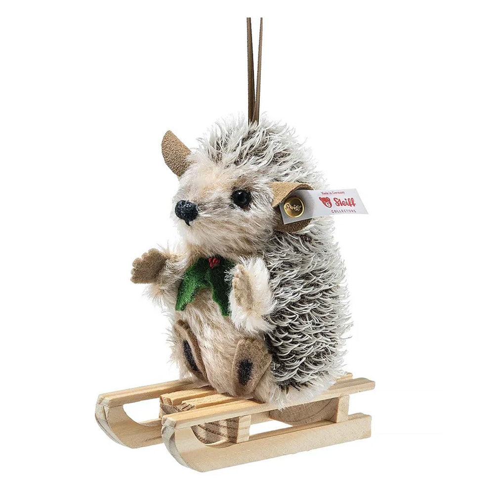Steiff sledding hedgehog ornament 11 cm