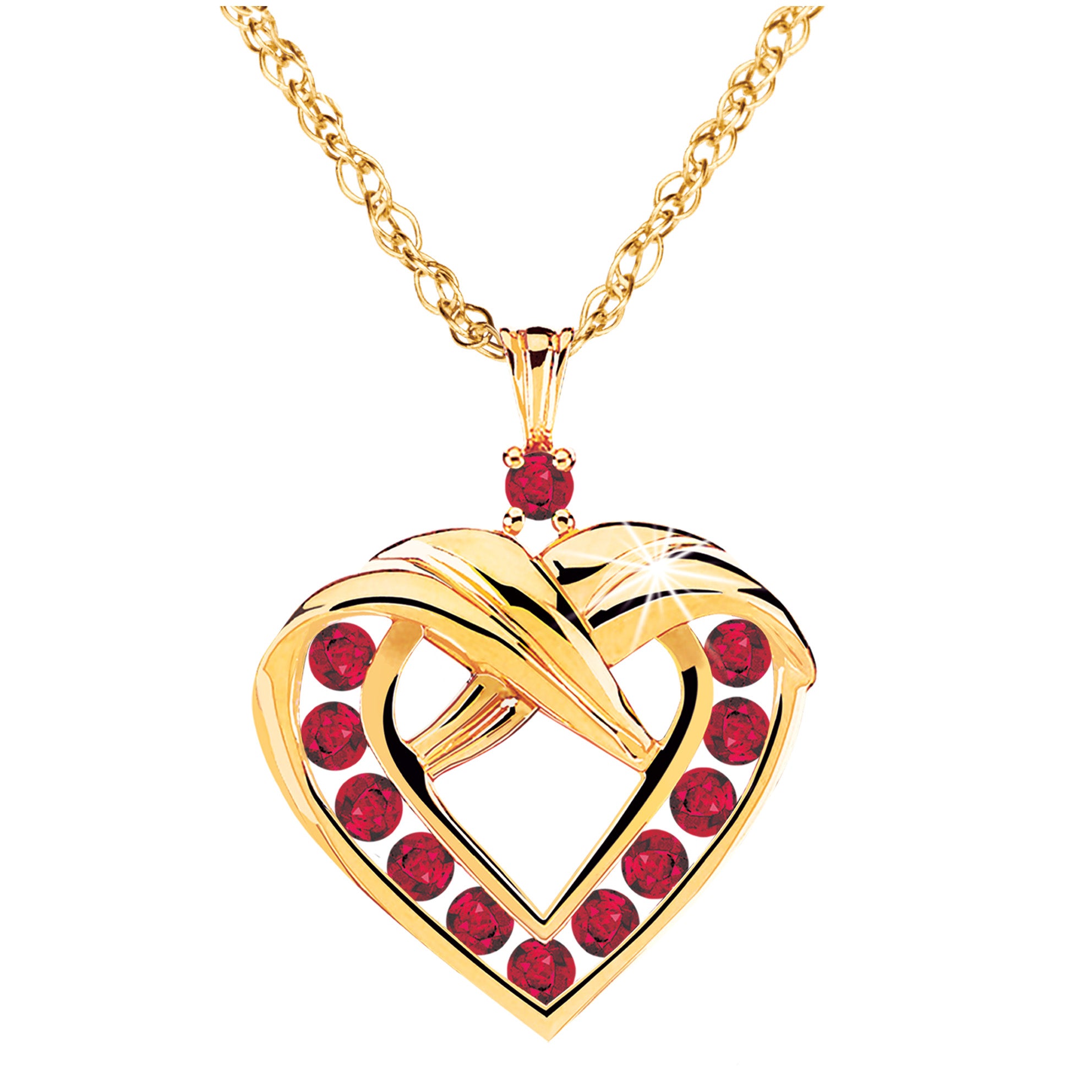 I Will Love You Forever – Ruby Heart Pendant