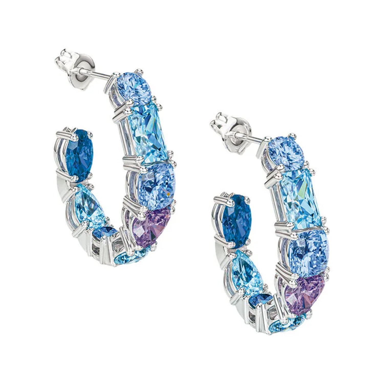 Blue Wave Crystal Earrings