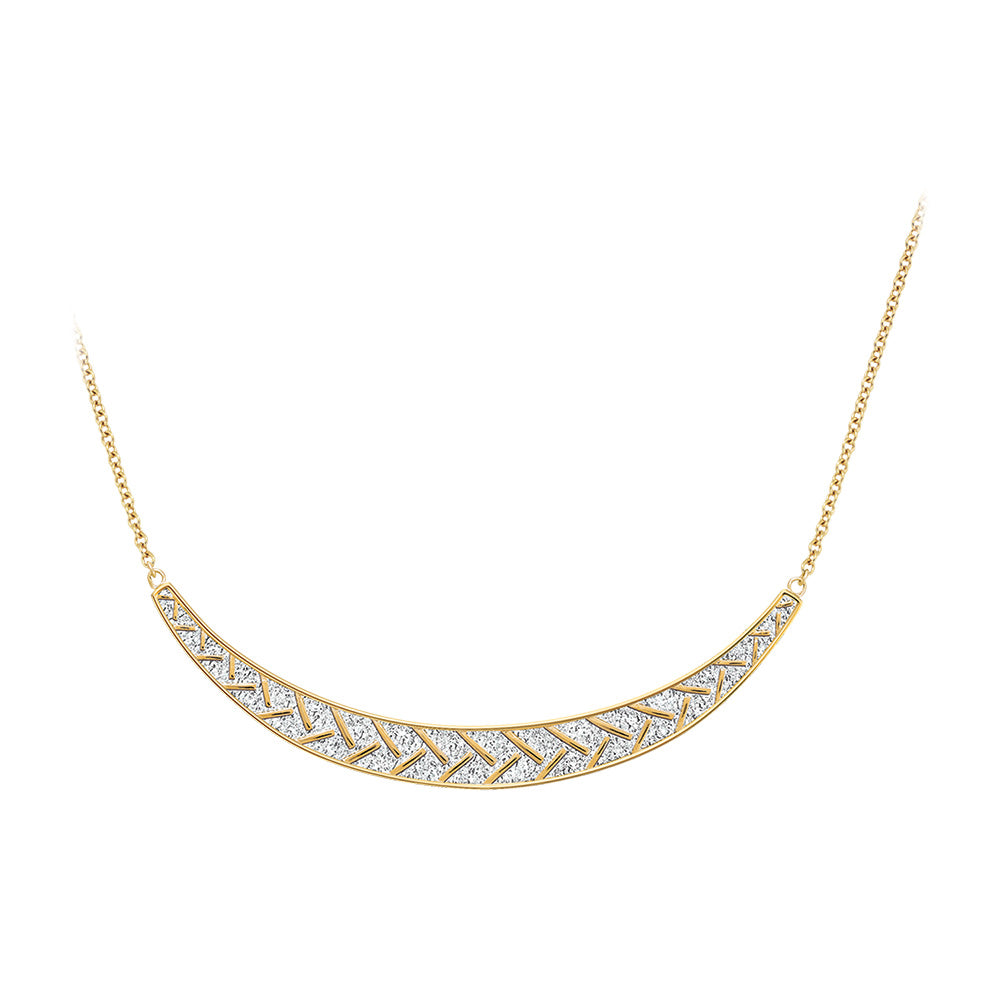 Diamond Fire - chevron necklace