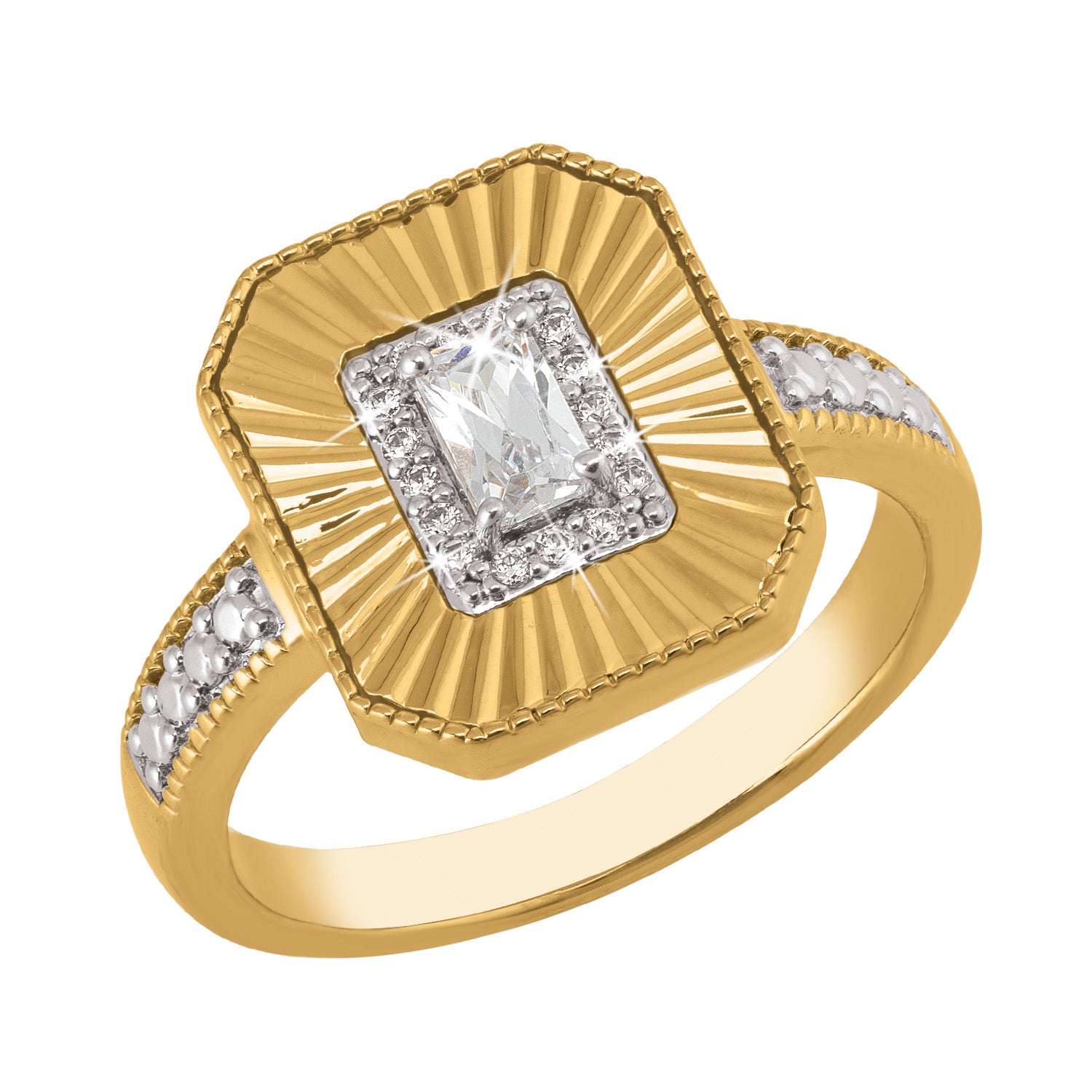 Diamond-Cut Diamonisse Ring