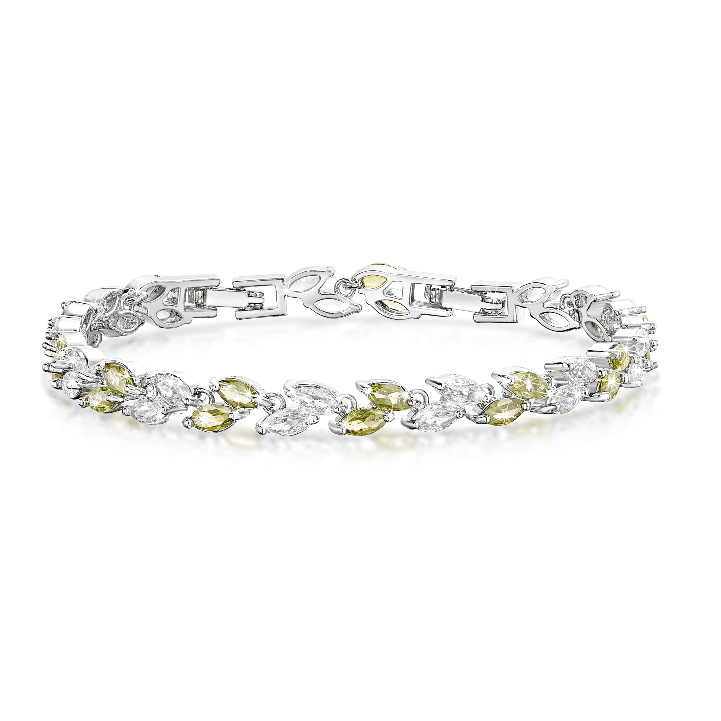 Evergreen - Peridot diamond bracelet