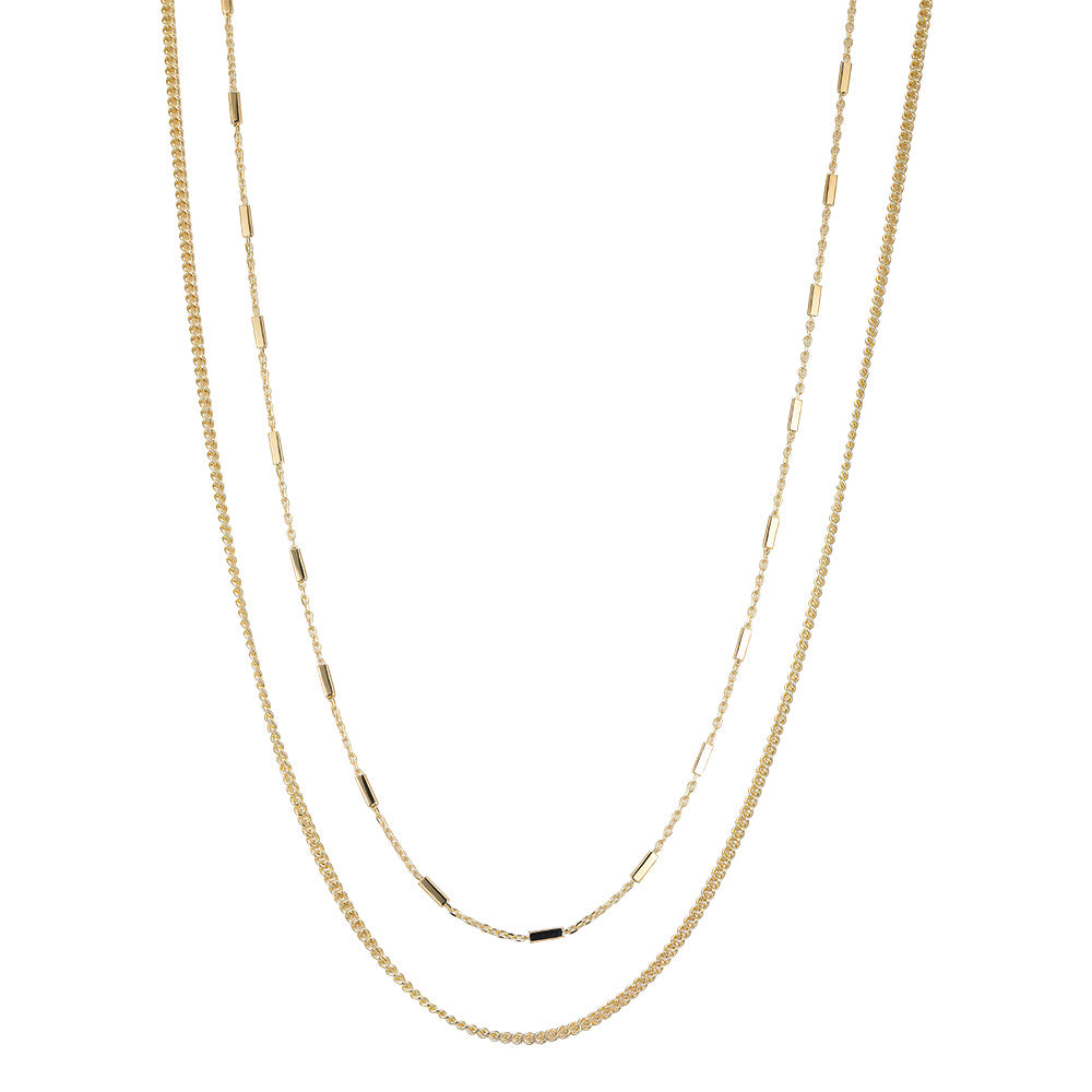 Golden Beauty - sterling silver  layered necklace