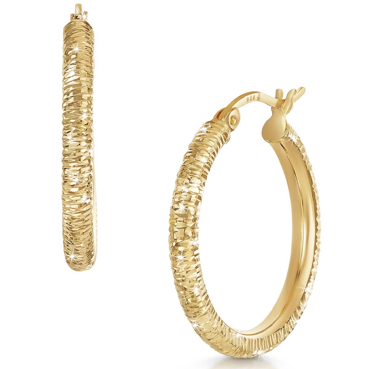 Gilded Glamour
Sparkling hoop earrings