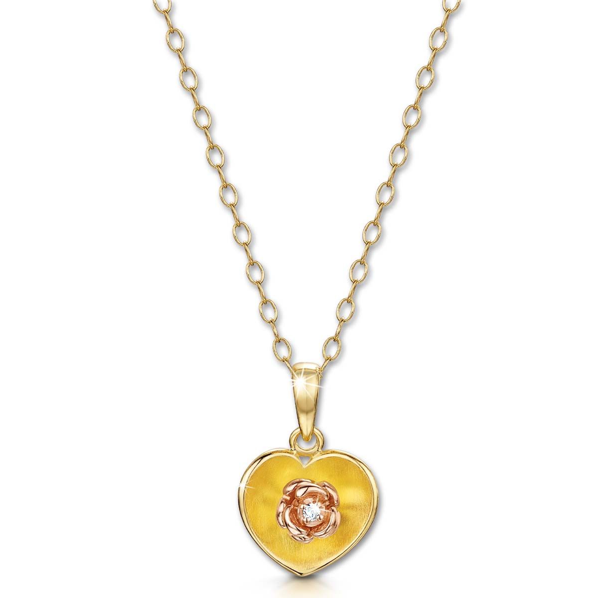 Beloved Rose 
Diamond Heart Pendant