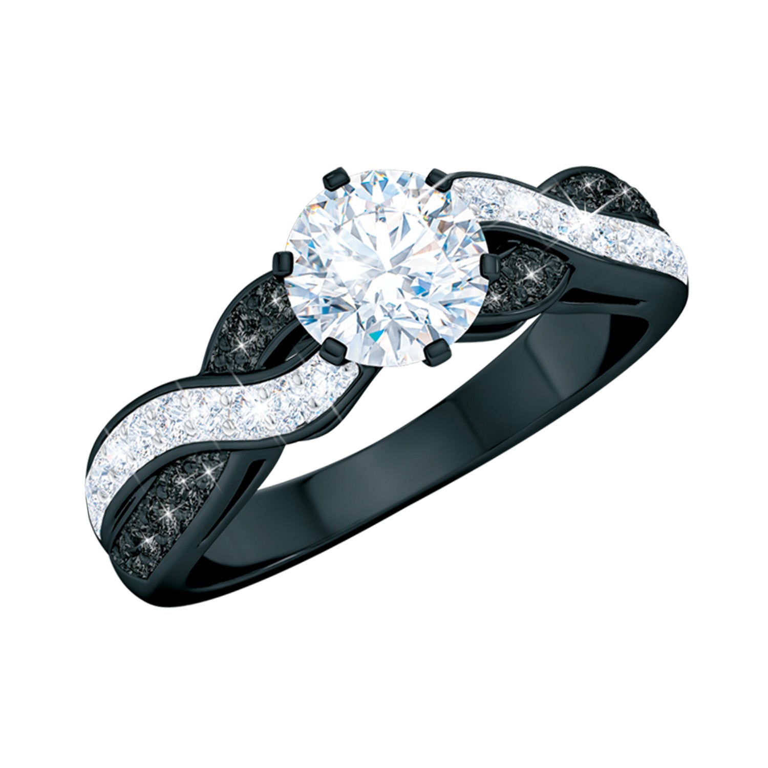 Midnight Elegance Diamonisse Ring