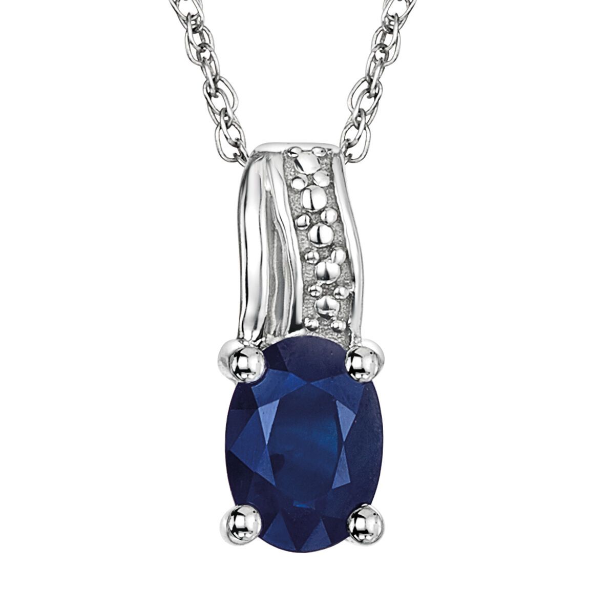 Blue Splendour 
Sapphire Sterling Silver Pendant