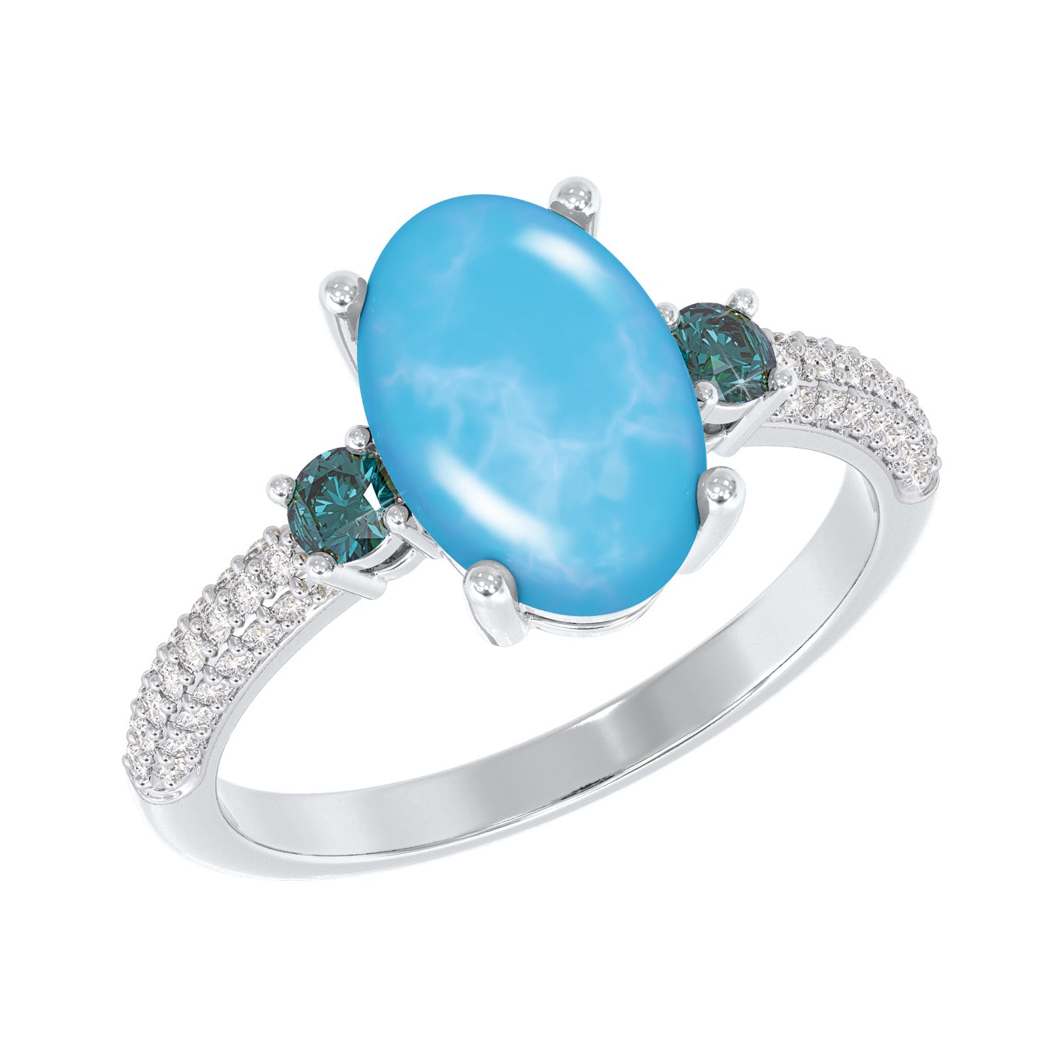 Sea Breeze Genuine Larimar Ring