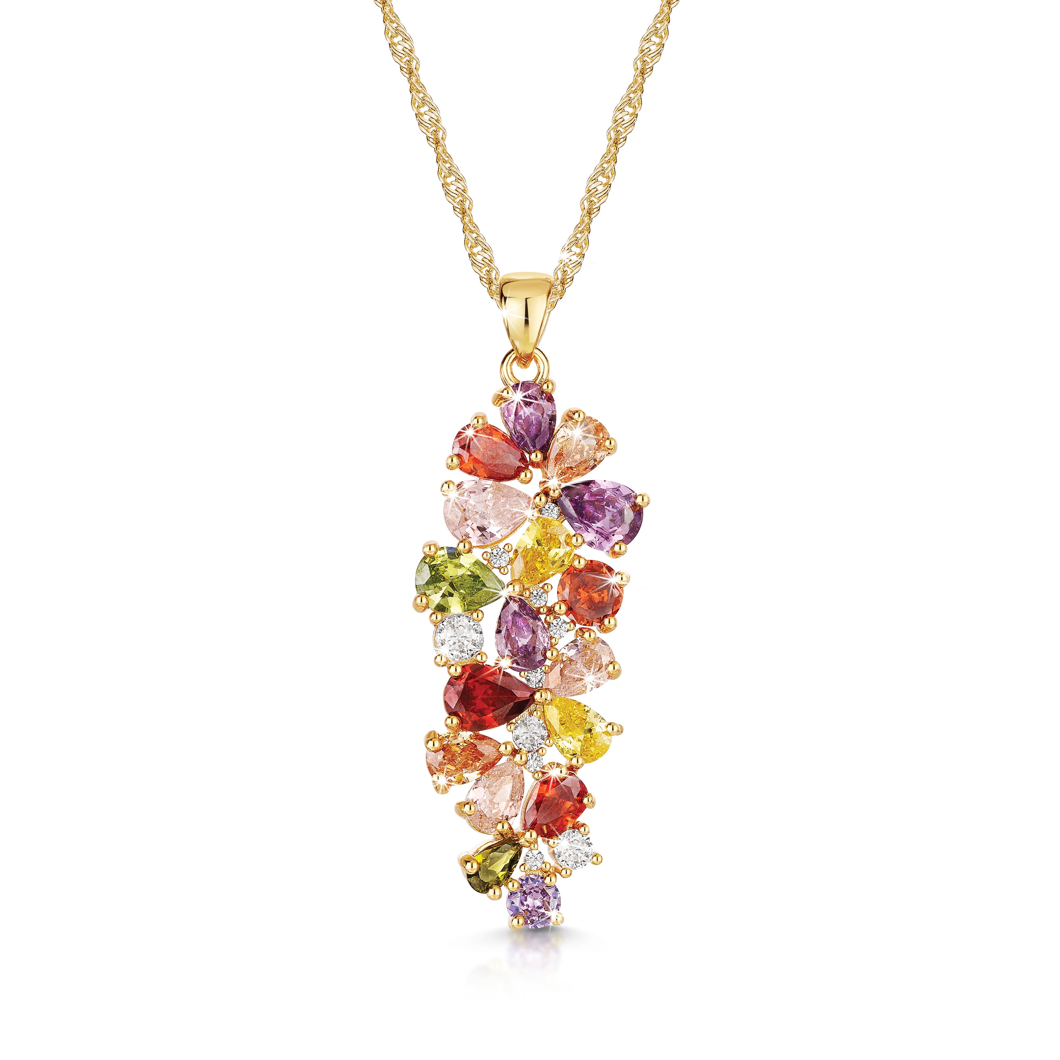 Sparkling Treasure - crystal flower pendant